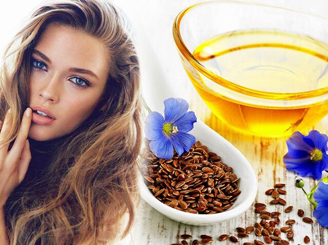 Linseed oil mask helps strengthen hair